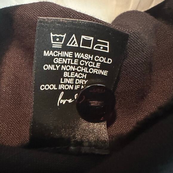 Nic + Zoe A-line Linen Blend Knee Length Skirt Black Onyx Size US 2 - Picture 6 of 8